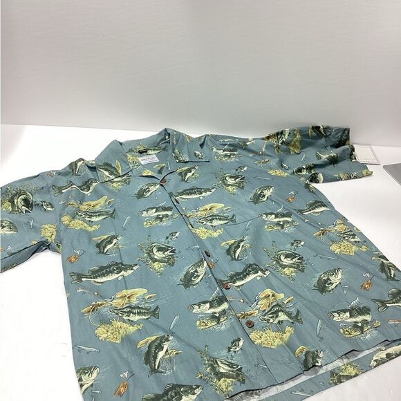 David Carey Originals Bermuda Fish Design Shirt 2XL NWT - Picture 3 of 11